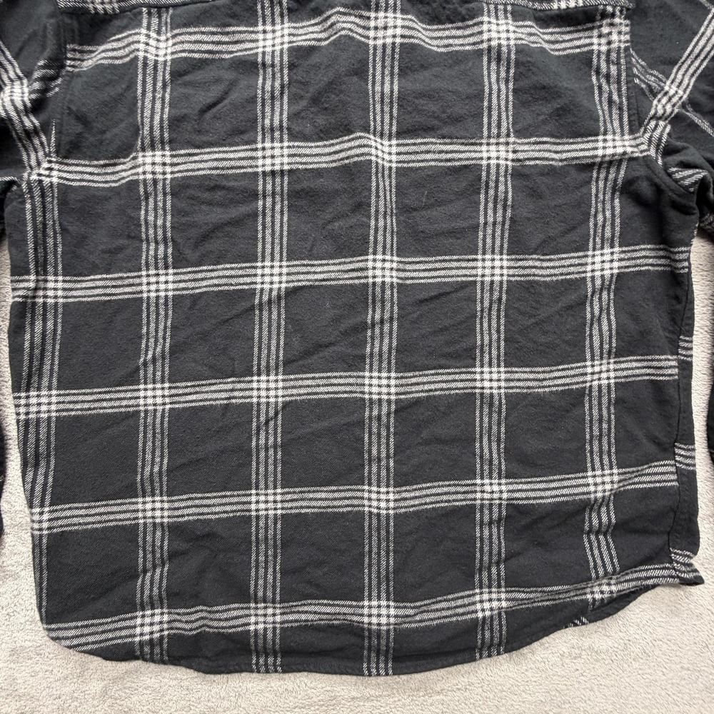 American Eagle‎ Shirt Mens XL Black Plaid Flannel Button Front Casual Pockets - Picture 12 of 12